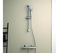 Combinaison de douche Ideal Standard Idealrain A7203AA 60 cm, avec thermostat, barre de douche, douchette 3F, 8 l, chromée