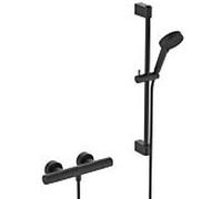 Combinaison de douche T 25N Eco A8537XG avec thermostat Ceratherm douche, barre de douche 60 cm, douchette à main 2 fonctions, Ideal Standard l, noir soie