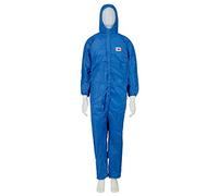 3M 4532+ B Combinaison de protection, bleu, TYPE 5/6, taille 2XL, matériel SSMMS peu pelucheux, respirant, fermeture éclair à décoller, poignets tricotés x20 morceau