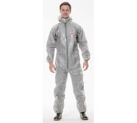 Combinaison de protection 3M 4570, grise, type 3/4/5/6, taille L, extrêmement robuste, coutures scellées, double fermeture éclair, matériau léger et souple, taille L x1 morceau
