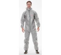 Combinaison de protection 3M 4570, grise, type 3/4/5/6, taille S, extrêmement robuste, coutures scellées, double fermeture éclair, matériau léger et souple, taille S x1 morceau