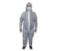 Combinaison de Protection à Capuche, Catégorie 3 Type 5/6, Fermeture Zippée avec Bande Adhésive, Usage Unique, Taille XL