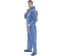 3M 4530 Combinaison de protection, bleu+lanc, type 5/6, taille XXL, matériel SMMS peu pelucheux, respirant, antistatique, ignifugé, manchettes tricotées x1 morceau