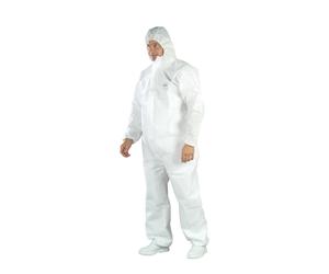 Combinaison jetable SMS 65g/m2 avec capuche blanc COVERGUARD