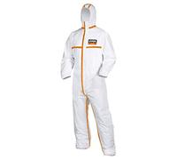 Combinaison Jetable, Uvex 4B, White-Orange, Tg M