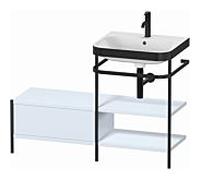 Duravit Happy D.2 Plus combinaison lavabo pour meuble HP4745O9797 120 x 49 cm, trou pour robinetterie 2000 , bleu clair satiné, avec console en métal