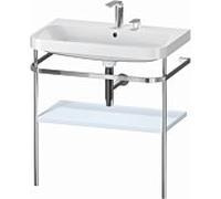 Duravit Happy D.2 Plus combinaison lavabo pour meuble HP4837E9797 77,5 x 49 cm, 2 trous pour robinet, bleu clair satiné, avec console en métal