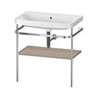 Duravit Happy D.2 Plus combinaison lavabo sur meuble HP4837N7575 77,5 x 49 cm, sans trou pour robinetterie, lin, avec console en métal