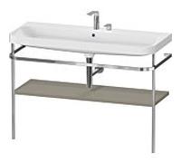 Duravit Duravit Ensemble meuble vasque Happy D.2 Plus 117,5x49cm, avec console, 2 trous, gris satin mat Quantité:1