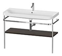 Duravit Happy D.2 Plus combinaison lavabo pour meuble HP4839O69690000 117,5x49cm, avec console en métal, trou pour 2000 , noyer brossé