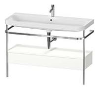 Duravit Happy D.2 Plus combinaison lavabo pour meuble HP4844O36360000 117,5x49cm, avec console en métal, trou pour 2000 , blanc