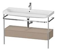 Combinaison lavabo pour meuble Duravit Happy D.2 Plus HP4844O75750000 117,5x49cm, avec console en métal, 1 trou pour robinet, lin