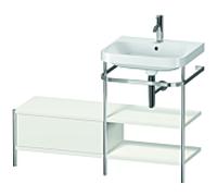 Duravit Happy D.2 Plus combinaison lavabo pour meuble HP4845O3939 120 x 49 cm, trou pour robinetterie 2000 , nordic blanc , avec console en métal