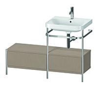 Duravit Happy D.2 Plus combinaison lavabo sur meuble HP4855O7575 120x49cm, avec console en métal, trou pour 2000 , lin