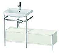 Duravit Happy D.2 Plus combinaison lavabo sur meuble HP4860O3939 120x49cm, avec console en métal, trou pour 2000 , blanc