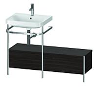 Duravit Happy D.2 Plus combinaison lavabo sur meuble HP4860O6969 120x49cm, avec console en métal, trou pour 2000 , noyer brossé