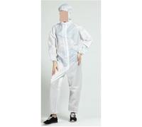 Combinaisons antistatiques à capuche et anti-poussière for hommes et femmes, vêtements de salle blanche, vêtements de protection for le travail en usine, le nettoyage des aliments et la peinture(blanc