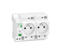 Schneider Electric Combiné disjoncteur XE + double prise de courant embrochables