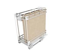 Combiné bas coulissant pain/bouteille panier f. blanc Soft SIGE pour meuble 300mm - L.260/268xP.500xH.520 - 007+300