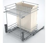 Combiné bas coulissant SIGE pain/bouteille fil chromé pour meuble de 400 x l.364 x p.500 x h.520 soft - 007G 400