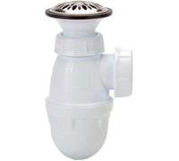 Combiné bonde et siphon - NICOLL - Blanc - Plastique - Intérieur - Écoulement libre