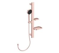 Combiné de douche avec douchette 2F et 2 tablettes rose rose