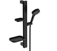 Ideal Standard Alu+ Set de douche avec barre et tablette, 2 jets, BE226XG,