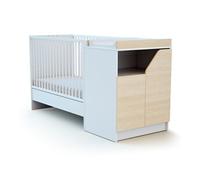 - Combiné lit bébé évolutif en bois CARNAVAL Blanc et Bouleau