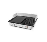 Plancha électrique RIVIERA ET BAR PRO QPL800 inox 2 brûleurs à poser, 48x38 cm