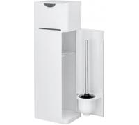 Combiné WC 6 en 1 - AC-DÉCO - Imon - Blanc - Acier inoxydable - Accessoires salle de bain
