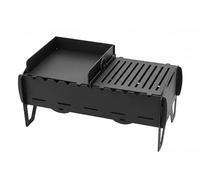 Combo 4-en-1 Portable Fabriqué à la Main : Barbecue, Gril, Plancha et Brasero