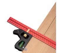 Combo d'équerre de marquage : niveau de 45 à 90 degrés, outil de | Construction robuste, accessoire professionnel pour menuiserie | Outil de soudure carré idéal pour charpentier