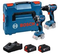 Combo Kit 2 outils 18 V GSR + GDR + 2x GBA 5.0 Ah + GAL 18V-40 Professional - BOSCH - 0615A50090