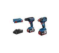 COMBO KIT 2 OUTILS 18V : GDX 18V-200 + GSR 18V-55 + GBA 18V 2x4,0Ah + GAL 18V-40