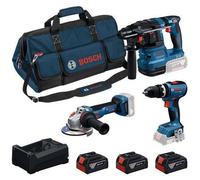 COMBO KIT 3 OUTILS : GSB 18V-65 + 18V-22 + GWS 18V-11 + batteries GBA 3x5.0Ah + chargeur GAL 12V/18V-80 + sac