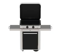 Combo Plancha gaz Enosign 65 Inox et Noir (Chariot et Capot)