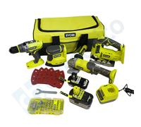 Ensemble Ryobi R18CK4F-252S 18V ONE+, comprenant des batteries et un chargeur