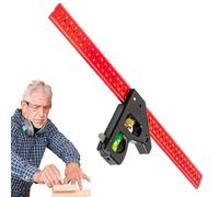 Combo Square Règle de marquage de précision robuste 30 cm | Nivellement pour menuiserie, métallurgiste, ouvriers du bâtiment, soudure, outils de travail du bois