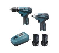 Combopack 2 machines 10,8 V Li-Ion 1,3Ah (DF330D et TD090D) et coffret Makpac - MAKITA LCT204J