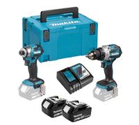 Makita Pack d'outils DLX2528TJ (DHP489 + DTD173) 18 V Li‑ion 2x5,0 Ah Mbox