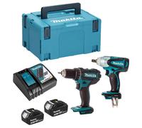 Combopack 2 outils 18V Li-Ion (2x 3.0 Ah) (DHP482 + DTW251) - MAKITA DLX2133J