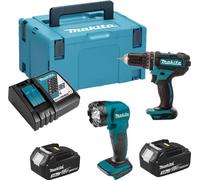 Combopack 2 outils 18V LXT (DHP482 + DML815) (2x3.0 Ah) - MAKITA DLX2497J