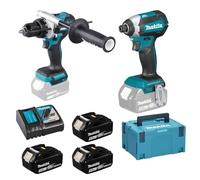 Combopack 2 outils 18V LXT (DTD153 + DHP486) (3x5,0 Ah) en MAKPAC - MAKITA DLX2418TJ