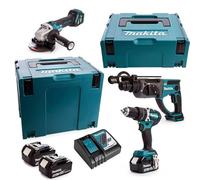 Combopack 3 outils 18V (DHP484 + DGA513 + DHR202) 18V LXT Li-Ion (3x5.0 Ah) - MAKITA DLX3093TJ