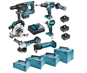 Combopack 6 machines 18V LXT (3x5,0 Ah) en MAKPAC - MAKITA DLX6085TJ