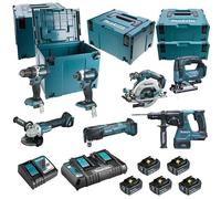 Combopack 7 outils 18V LXT Brushless (5x5,0 Ah) dans MAKPAC - MAKITA DLX7014PTJ