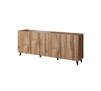 Best mobilier – Buffet bas Come – Effet bois, 4 portes, 200 cm – Style contemporain