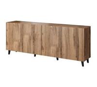 Bestmobilier Come - Buffet Bas - Effet Bois - 200 cm - Style Contemporain