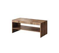 Bestmobilier Table basse Come rectangulaire 120 cm effet bois 1 niche Marron