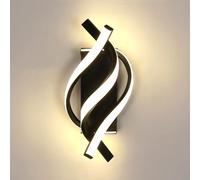 Comely 22W 2500LM Applique Murale Interieur LED, Noir Lampe LED Murale
